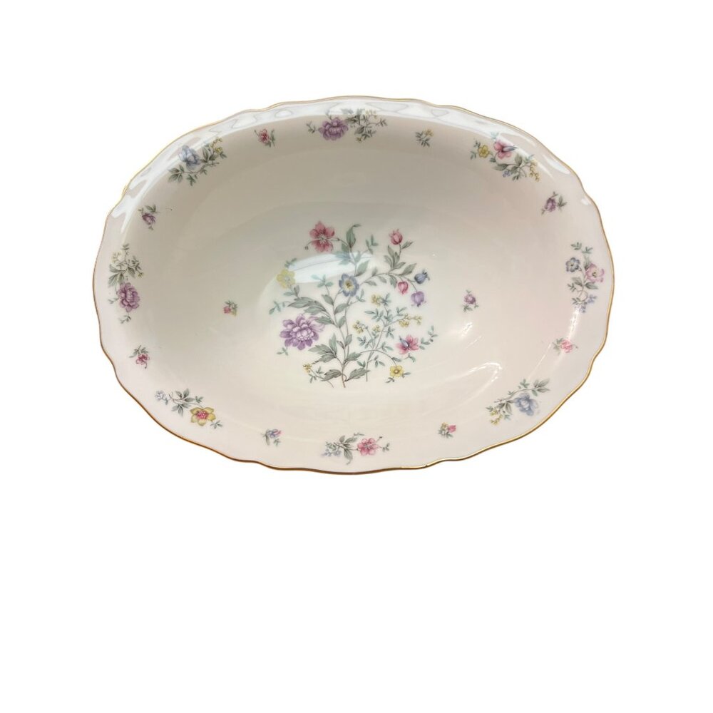 Franconia Krautheim Selb Bavaria Millefleurs Vegetable Bowl Germany 10"x7.5"